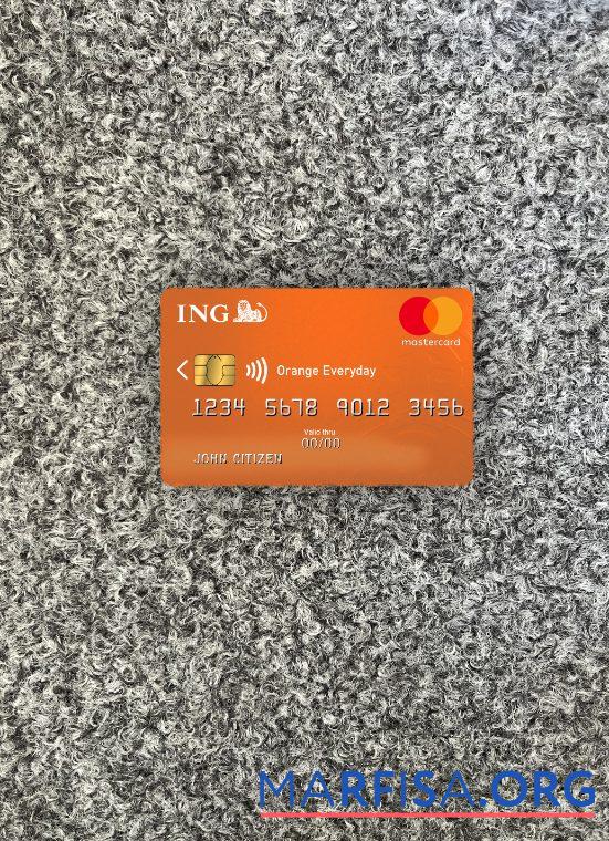 Downloadable Netherlands ING Orange MasterCard photolook front real example